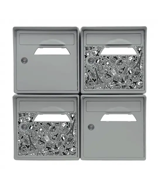 pack-de-4-boites-aux-lettres-murales-the-french-maniac-skwak-x2-gris-souris-x2.webp