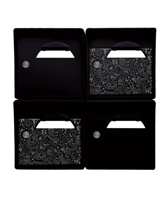 pack-de-4-boites-aux-lettres-murales-2x-the-black-maniac-skwak-2x-noir-intense.webp