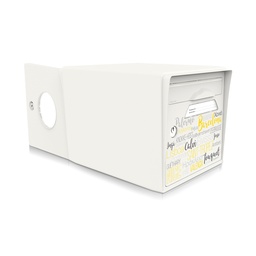 [SIDBL-OTB] "On the beach" - Boîte aux lettres 2 portes blanc ivoire