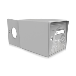 "Paris est belle" - Boîte aux lettres 2 portes gris souris