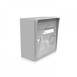 [SICGR-PAR] "Paris est belle" - Boîte aux lettres murale gris souris