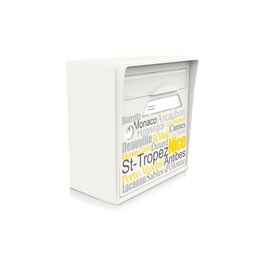 [SICBL-SB] "Sous le soleil" - Boîte aux lettres murale blanc ivoire