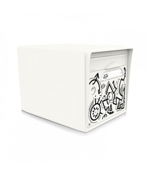 "Vache de France" [VanLuc] - Boîte aux lettres 1 porte blanc ivoire