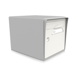 [SISGR-BL] Boîte aux lettres 1 porte gris souris et blanc ivoire