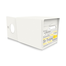 [SIDBL-SB] Boîte aux lettres 2 portes blanc ivoire "Sous le soleil"