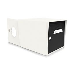 [SIDBL-NR] Boîte aux lettres 2 portes blanc ivoire et noir intense