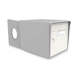 [SIDGR-BL] Boîte aux lettres 2 portes gris souris et blanc ivoire