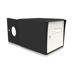 [SIDNR-BL] Boîte aux lettres 2 portes noir intense et blanc ivoire