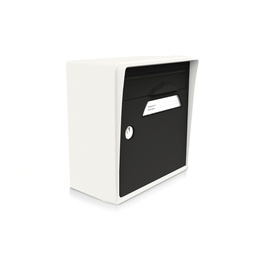 [SICBL-NR] Boîte aux lettres murale blanc ivoire et noir intense
