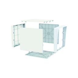 [SGS-BLANCTAP] Structure de boite aux lettres 1 porte (blanc ivoire) + tapis caillebotis