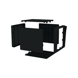 [SGS-NOIRTAP] Structure de boite aux lettres 1 porte (noir intense) + tapis caillebotis
