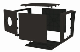 [SGD-NOIR] Structure de boite aux lettres 2 portes (noir intense) + tapis caillebotis