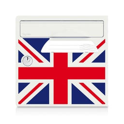 [SGP-EL002] Union jack - Porte avant pour boite aux lettres Signée