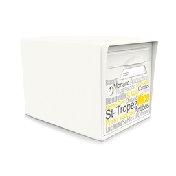 [SISBL-SB] boite aux lettres 1 porte blanc ivoire "Sous le soleil"