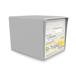 [SISGR-SB] boite aux lettres 1 porte gris souris "Sous le soleil"