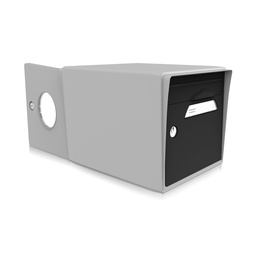 [SIDGR-NR] boite aux lettres 2 portes gris souris et noir intense