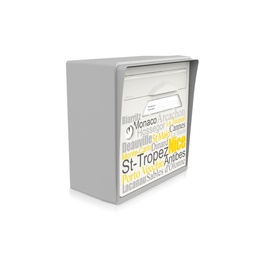 [SICGR-SB] boite aux lettres murale gris souris "Sous le soleil"