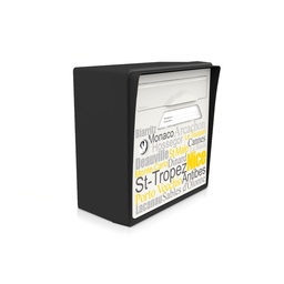 [SICNR-SB] boite aux lettres murale noir intense "Sous le soleil"