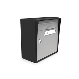 [SICNR-GR] boite aux lettres murale noir intense et gris souris