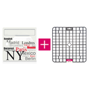 Pack porte avant de boite aux lettres "Capitales du monde" + tapis anti-humidité