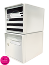 [SISBL-BRETBL-X2] Pack de 2 boites aux lettres 1 porte - "Breizh" - "Blanc ivoire"