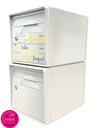 [SISBL-OTBBL-X2] Pack de 2 boîtes aux lettres 1 porte - "On the beach" - "Blanc ivoire"