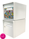 [SISBL-SKBL-X2] Pack de 2 boîtes aux lettres 1 porte - "The Maniac World" [SKWAK] - "Blanc ivoire"