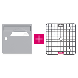 [SGP-GRIS-TAP] Pack porte avant de boite aux lettres "Gris souris" + tapis anti-humidité