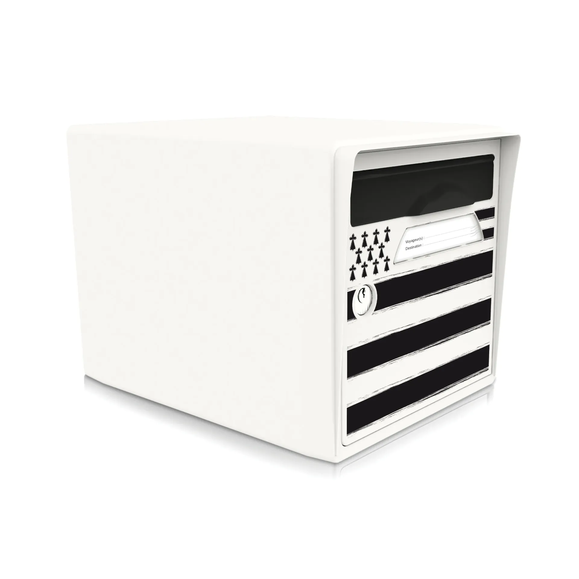 [SISBL-BRET] "Breizh" - Boîte aux lettres 1 porte blanc ivoire