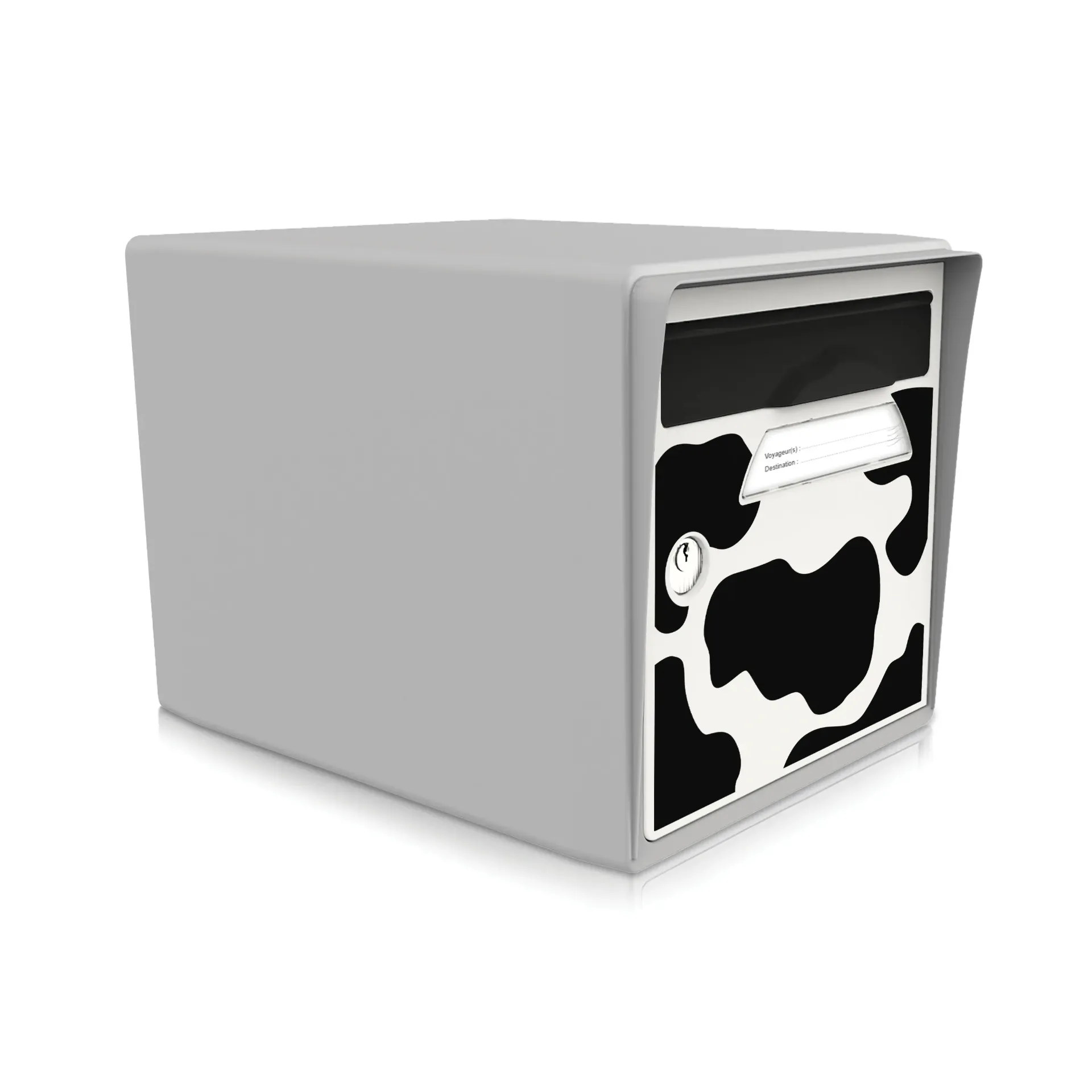 [SISGR-VACHE] "Vachement belle" - Boîte aux lettres 1 porte gris souris