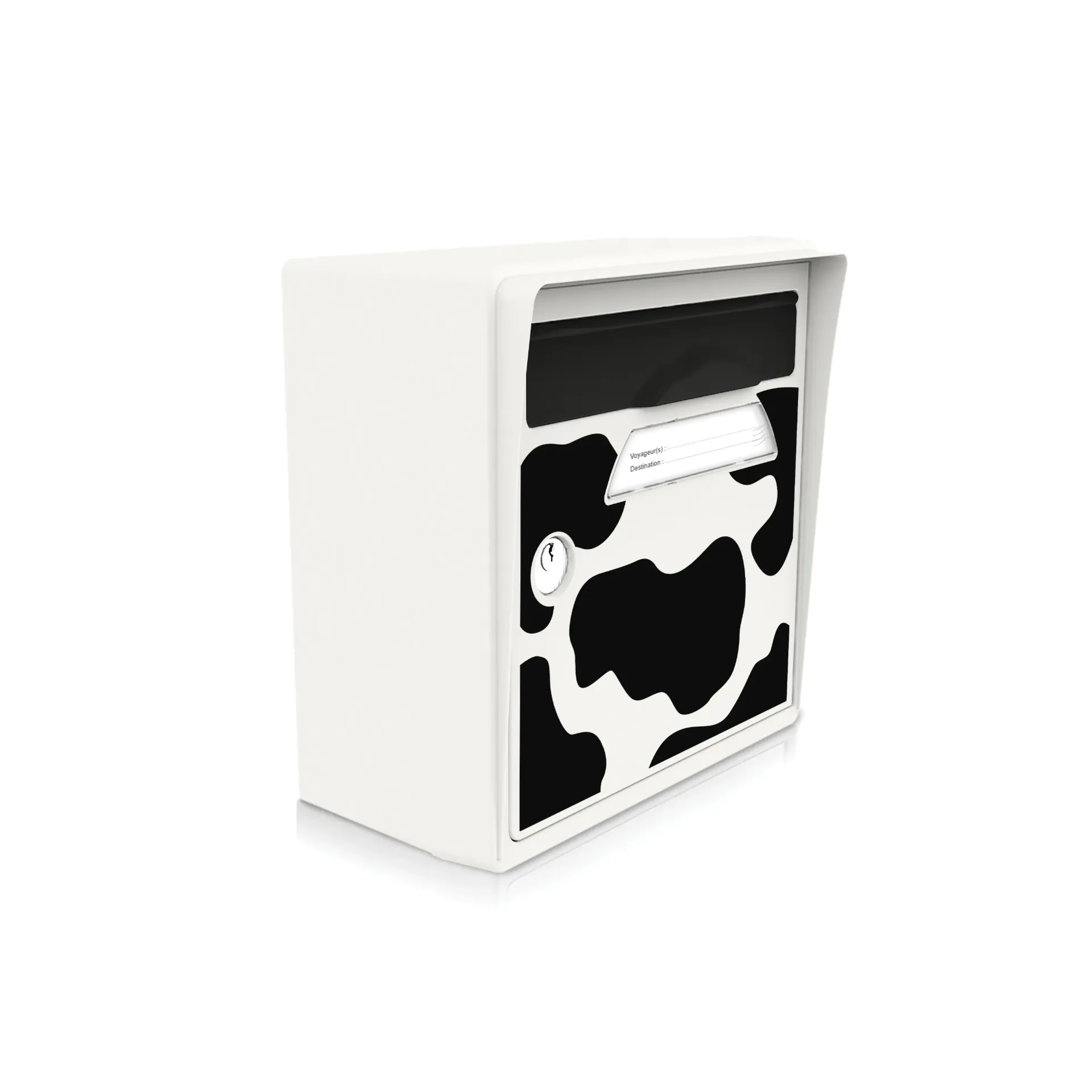[SICBL-VACHE] "Vachement belle" - Boîte aux lettres murale blanc ivoire