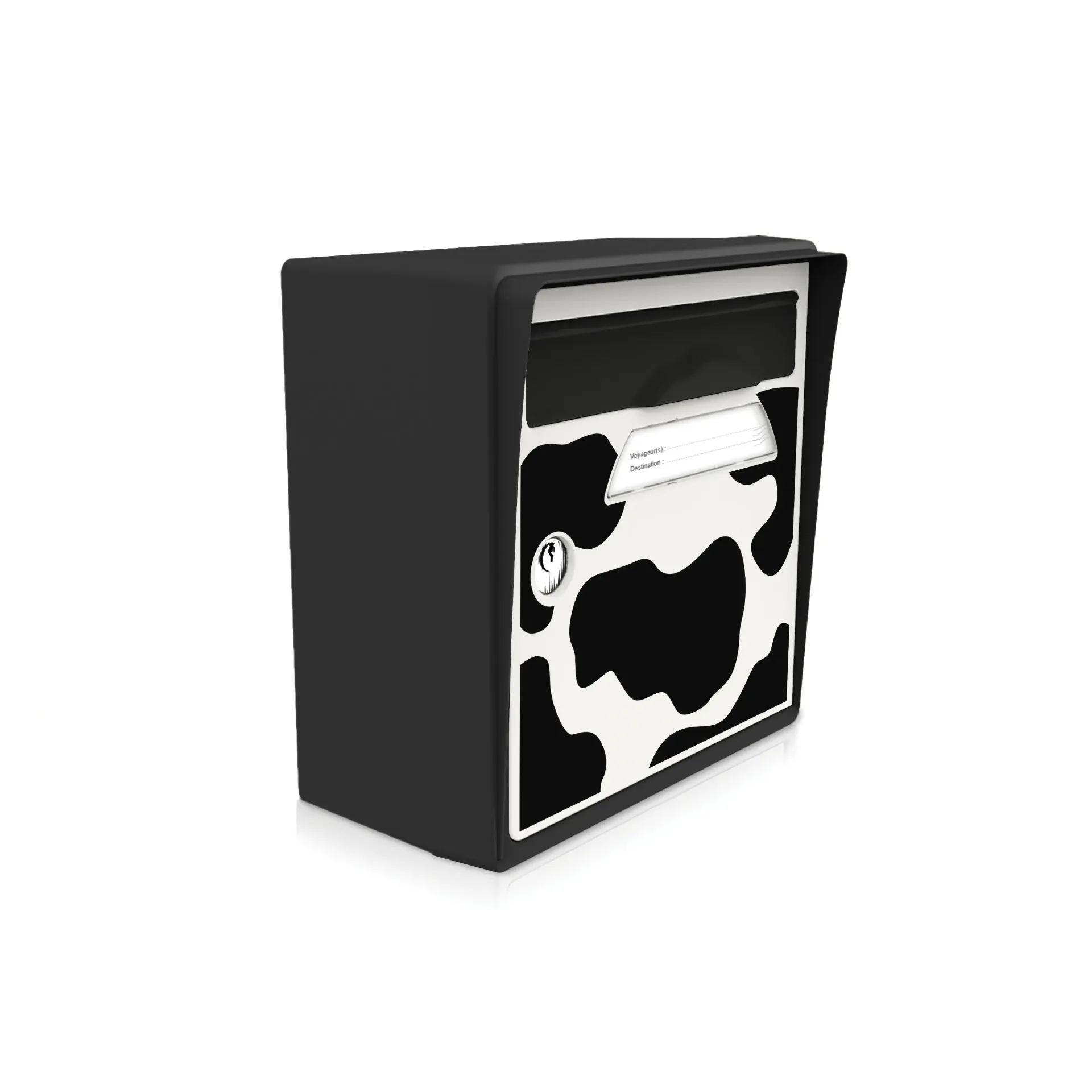 [SICNR-VACHE] "Vachement belle" - Boîte aux lettres murale noir intense