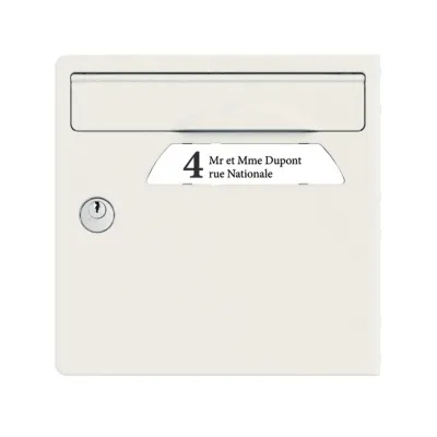 [SGP-BLANC] Blanc ivoire - Porte avant pour boîte aux lettres Signée