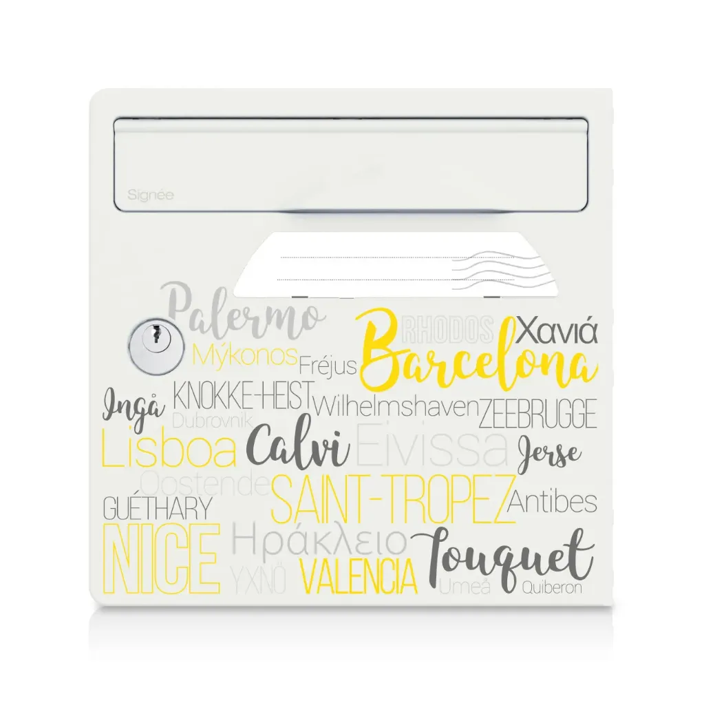 [SGP-OTB] On the beach - Porte avant pour boîte aux lettres Signée