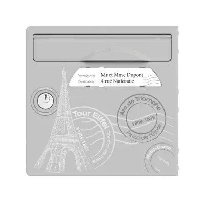 [SGP-PAR] Paris est belle - Porte avant pour boite aux lettres Signée