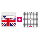 Pack porte avant de boite aux lettres "Union jack" + tapis anti-humidité