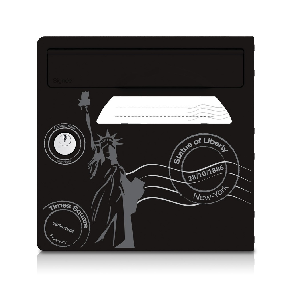 New York - Porte avant pour boite aux lettres Signée