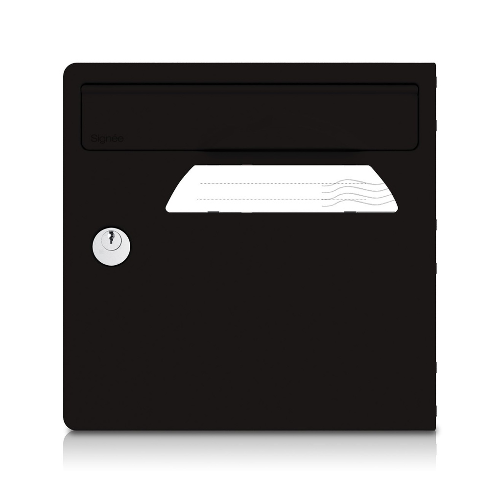 Noir intense - Porte avant pour boite aux lettres Signée