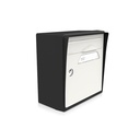 Boîte aux lettres murale noir intense et blanc ivoire