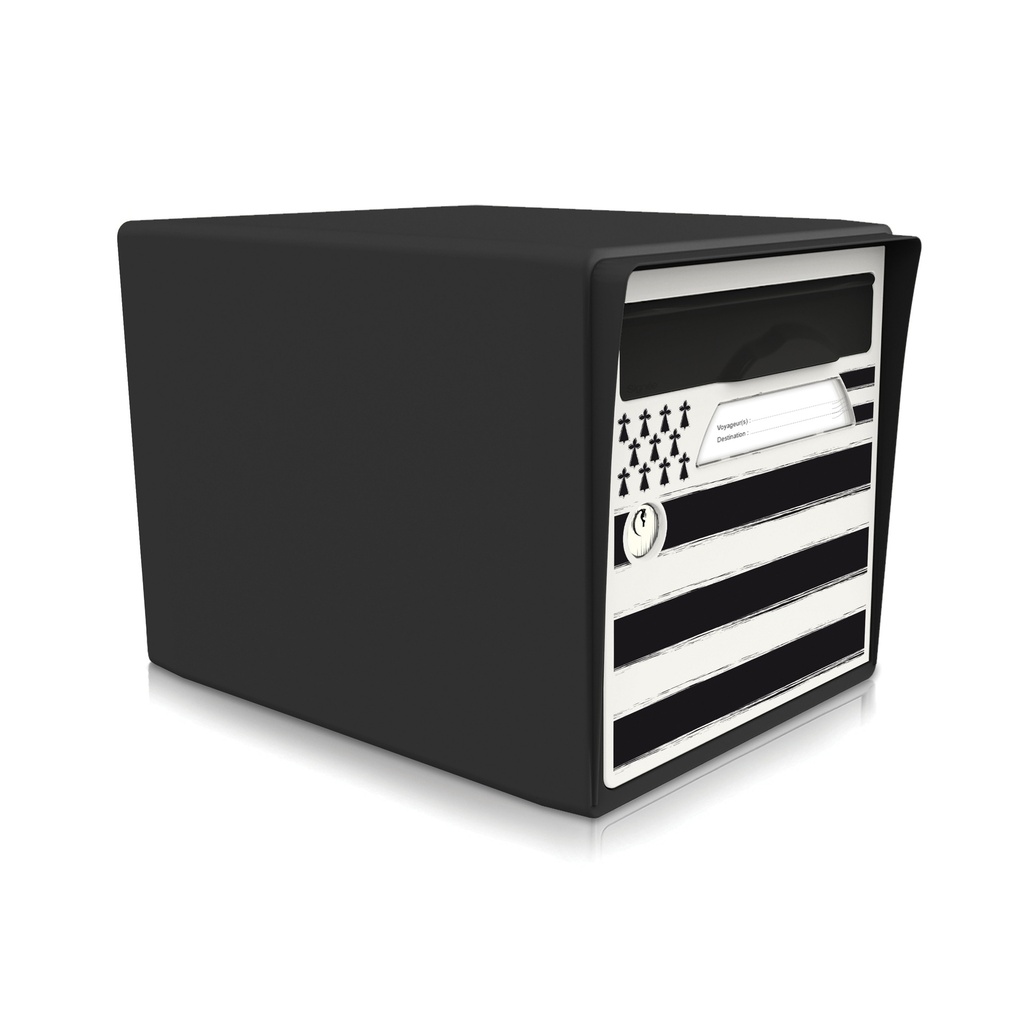 boite aux lettres 1 porte noir intense "Breizh"