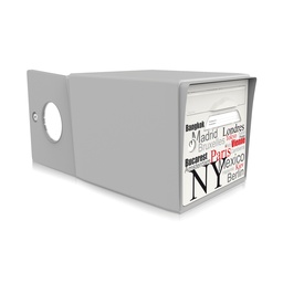 [SIDGR-EL001] "Capitales du monde" - Boîte aux lettres 2 portes gris souris