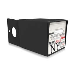 "Capitales du monde" - Boîte aux lettres 2 portes noir intense