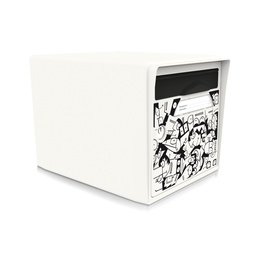 "La ville se réveille" [Mél Bol] - Boîte aux lettres 1 porte blanc ivoire