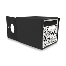 [SIDNR-CR001] "La ville se réveille" [Mél Bol] - Boîte aux lettres 2 portes noir intense