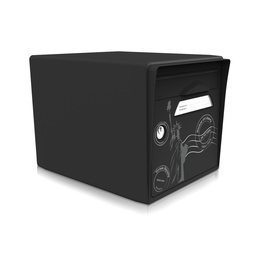 "New York" - Boîte aux lettres 1 porte noir intense