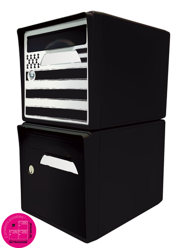 [SISNR-BRETNR-X2] Pack de 2 boites aux lettres 1 porte - "Breizh" - "Noir intense"
