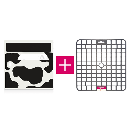 [SGP-VACHE-TAP] Pack porte avant boite aux lettres "Vachement belle" + tapis anti-humidité