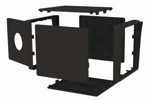 [SGD-NOIR] Structure de boite aux lettres 2 portes (noir intense)