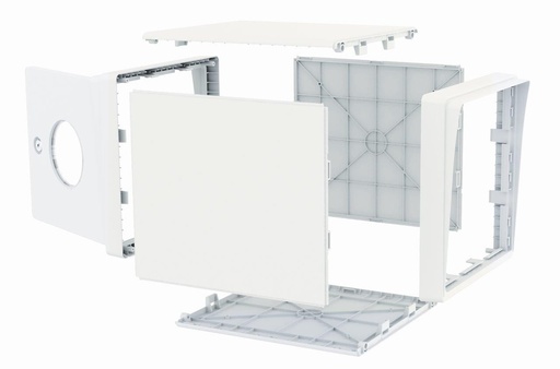 [SGD-BLANC] Structure de boite aux lettres 2 portes (blanc ivoire)