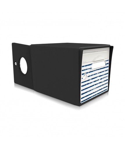 [SIDNR-BDM] boite aux lettres 2 portes noir intense "Bord de mer"